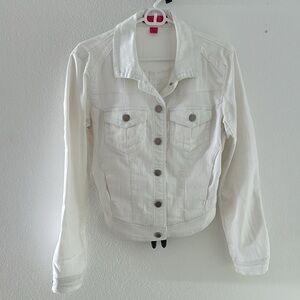 Tinseltown Denim Couture White Denim Jacket Size Small